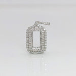 Pendants-Double Diamond Halo Pendant Semi Mount in Solid 14K Gold | Baguette | Emerald Cut | Radiant | Necklace | Custom Jewelry - NNJGemstones