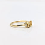 Statement Rings-Cute Emerald Cut Ring Semi Mount in Solid 14k Gold w Diamond Accents | Milgrain Detail | 6x4 7x5 8x6 9x7 10x8 | East West Ring | Bezel Set - NNJGemstones
