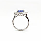 Statement Rings-East West Art Deco Ring Setting w Natural Diamond Accents in 14K Solid Gold | Oval 7x5 8x6 9x7 | Bridal Ring | Statement Ring | Customizable - NNJGemstones