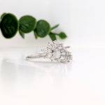 Statement Rings-Avant Garde Round & Marquise Diamond Ring Setting in 14K Solid Gold | Hexagon Shape 7x5 8x6 9x7 | Art Deco Statement Ring | Customizable - NNJGemstones