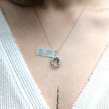 Pendants-Pretty Pendant Setting W Natural Diamond Halo in 14K Solid Gold | Oval Shape 9x7 10x8 11x9 12x10 | Gemstone Setting | Customizable - NNJGemstones