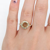 Florina 14K Solid Gold Natural Diamonds Ring Setting: Scalloped Halo