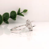 Florina 14K Solid Gold Natural Diamonds Ring Setting: Scalloped Halo