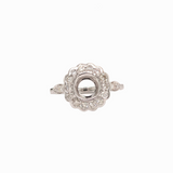 Florina 14K Solid Gold Natural Diamonds Ring Setting: Scalloped Halo