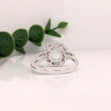 Florina 14K Solid Gold Natural Diamonds Ring Setting: Scalloped Halo