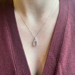 Pendants-Glamorous Pendant Setting W Natural Diamond Accents in 14K Solid Gold | Emerald Cut 9x7 10x8 11x9 | Pave Diamond Bail | Customizable - NNJGemstones