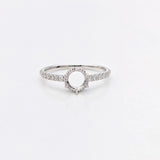 Chelsea 14K Solid Gold Natural Diamonds Ring Setting | Round Shape | Customizable
