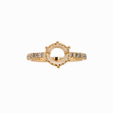 Chelsea 14K Solid Gold Natural Diamonds Ring Setting | Round Shape | Customizable