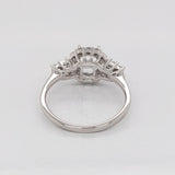 Engagement Rings-Fabulous Art Deco Ring Setting W Baguette and Round Natural Diamond Accents in 14K Solid Gold | Cushion Shape 5x3 6x4 7x5 | Customizable - NNJGemstones