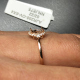 Statement Rings-Petite Ring Setting W Natural Diamond Halo in 14K Solid Gold | Oval Shape 5x3 6x4 7x5 | Daily Wear Jewelry | Promise Ring | Customizable - NNJGemstones