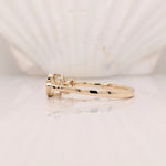 Statement Rings-Bezel Set East West Ring Setting w Diamond Accents in 14K Solid Gold | Marquise Shape 7x5 8x6 9x7 | Minimalistic Ring | Customizable - NNJGemstones