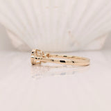 Statement Rings-Bezel Set East West Ring Setting w Diamond Accents in 14K Solid Gold | Marquise Shape 7x5 8x6 9x7 | Minimalistic Ring | Customizable - NNJGemstones