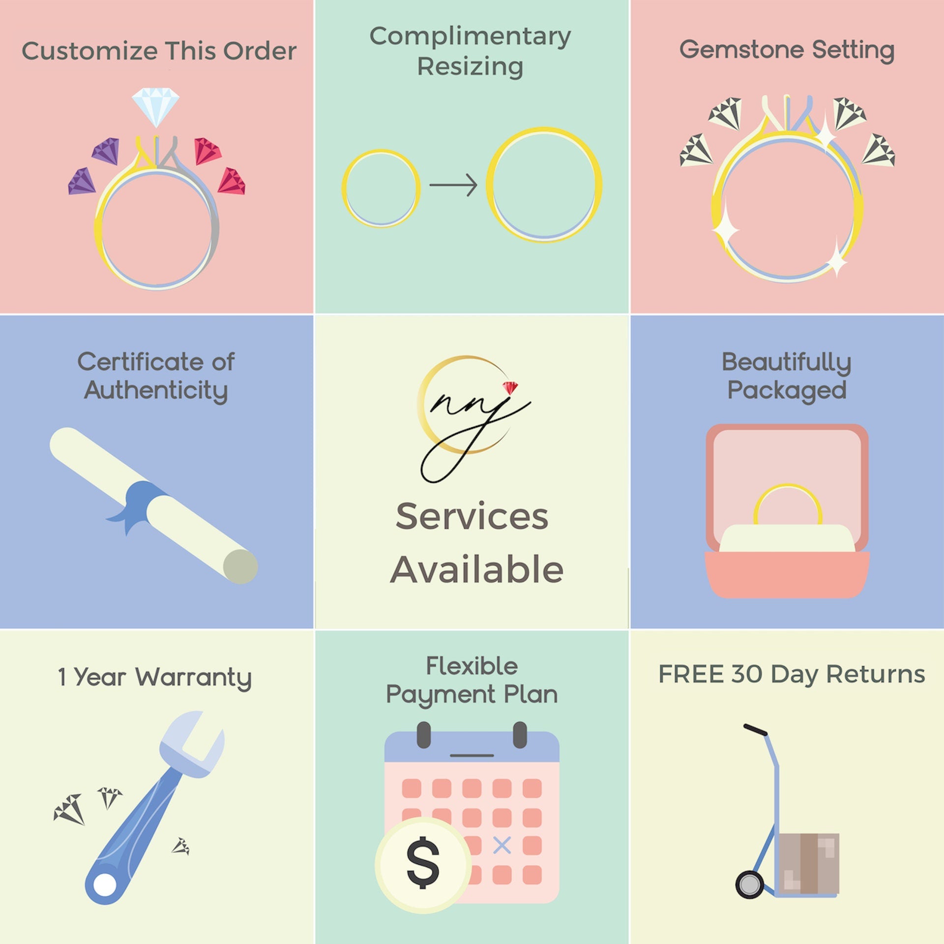 Pendants-Cute Double Halo Pendant Setting W Natural Diamond Accents in 14K Solid Gold | Princess Cut 6mm 7mm 8mm | Daily Wear | Customizable - NNJGemstones