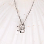 Pendants-Minimalist Halo Pendant Design Setting in 14K Solid Gold | Round Shape 4mm 5mm 6mm | Natural Diamond Accents | Dainty Jewelry | Customizable - NNJGemstones