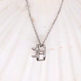 Pendants-Minimalist Halo Pendant Design Setting in 14K Solid Gold | Round Shape 4mm 5mm 6mm | Natural Diamond Accents | Dainty Jewelry | Customizable - NNJGemstones