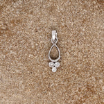 Pendants-Cute Minimalist Pendant Setting W Natural Diamond Accents in 14K Solid Gold | Pear Shape 5x3 6x4 7x5 8x6 | Dainty Jewelry | Customizable - NNJGemstones