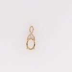 Pendants-Dainty Infinity Design Diamond Pendant Semi Mount in 14K Rose, White, or Yellow Gold | Oval Shape 8x6mm | Twisted Necklace | Custom Sizes - NNJGemstones