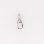 Pendants-Dainty Infinity Design Diamond Pendant Semi Mount in 14K Rose, White, or Yellow Gold | Oval Shape 8x6mm | Twisted Necklace | Custom Sizes - NNJGemstones