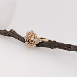 Statement Rings-Vintage Inspire Ring Setting W Earth Mined Diamond Accents in 14K Solid Gold | Emerald 7x5 8x6 9x7 | Gemstone Ring Setting | Customizable - NNJGemstones