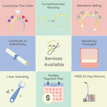 Statement Rings-Statement Ring Setting with Natural Round and Baguette Diamond Accents in 14K Solid Gold | Oval Shape 8x6 9x7 10x8 | Customizable - NNJGemstones