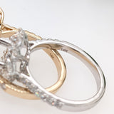 Statement Rings-Vintage Snowflake Ring Setting W Marquise & Round Diamond Accents in 14K Solid Gold | Round Shape 5mm 6mm 7mm 8mm 9mm 10mm | Customizable - NNJGemstones