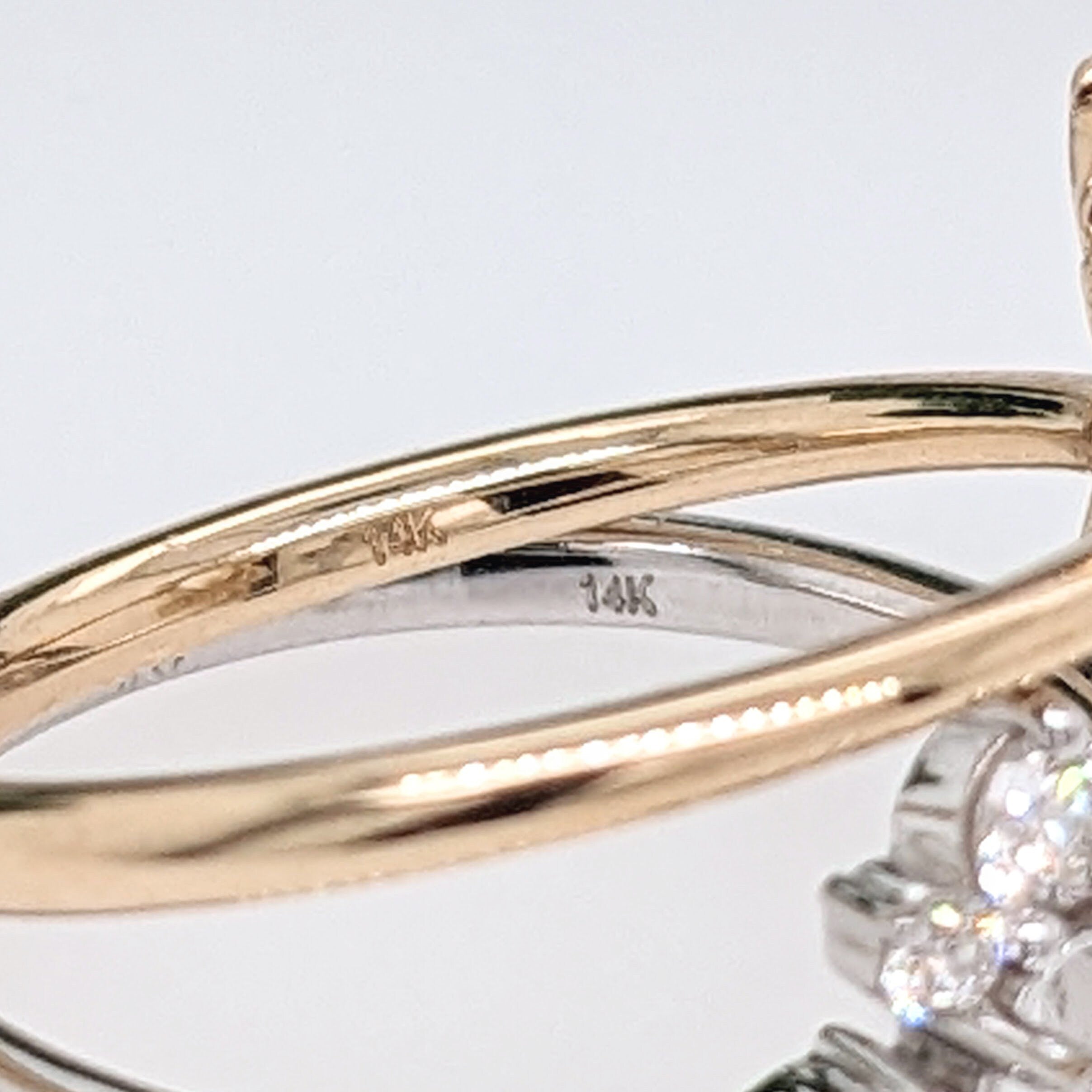 Statement Rings-Pretty Sunburst Ring Semi Mount in 14K Solid Gold W Natural Diamond Accents | Oval Shape | Gemstone Setting | Art Deco | Customizable - NNJGemstones