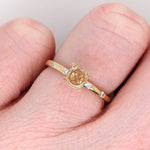 Stackable Rings-Beautiful Ring Setting w Natural Diamond Accents in Solid 14K Gold | Round 4mm 5mm 6mm | Stone Setting | Customizable - NNJGemstones