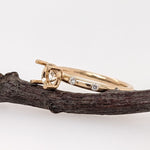 Stackable Rings-Beautiful Ring Setting w Natural Diamond Accents in Solid 14K Gold | Round 4mm 5mm 6mm | Stone Setting | Customizable - NNJGemstones