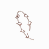 Unique Diamond Pave Pendant Setting in 14K Solid Gold | Pear and Oval Shape Basket | Customizable