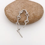 Pendants-Unique Diamond Pave Pendant Setting in 14K Solid Gold | Pear and Oval Shape Basket 6x4mm | 7 stone Semi Mount | Customizable - NNJGemstones