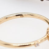 Statement Rings-Sunburst Inspired Ring Setting in 14K Solid Gold w Natural Diamond Accents | Oval 5x3 6x4 7x5 | Floral Gemstone Setting | Customizable - NNJGemstones