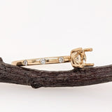 Stackable Rings-Beautiful Ring Setting w Natural Diamond Accents in Solid 14K Gold | Round 4mm 5mm 6mm | Stone Setting | Customizable - NNJGemstones