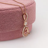 Pendants-Beautiful Halo Pendant Setting W Natural Diamonds in 14K Solid Gold | Pear Shape 6x4 7x5 8x6 | Minimal Design | Diamond Bail | Customizable - NNJGemstones