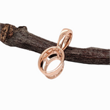 Minimalist Solitaire Pendant Setting in 14K Solid Gold | Oval Shape | Customizable