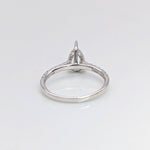 Engagement Rings-Elegant Ring Setting W Natural Diamond Hidden Halo in 14K Solid Gold | Pear Shape 7x5 8x6 9x7 | Pave Band | Gemstone Setting | Customizable - NNJGemstones