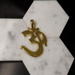 Pendants-Good Luck, Fortune & Meditation Hindu Om Pendant in Solid Silver || Vermeil || Daily Wear || Minimalist Necklace || Heirloom Jewelry || - NNJGemstones