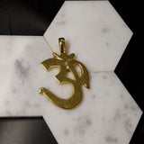 Pendants-Good Luck, Fortune & Meditation Hindu Om Pendant in Solid Silver || Vermeil || Daily Wear || Minimalist Necklace || Heirloom Jewelry || - NNJGemstones