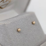 Stud Earrings-Dainty Ball Studs in 14k Gold Ball Studs | Round 3mm 4mm 5mm 6mm 7mm 8mm 9mm 10mm | Pushback | Daily Wear | Minimalist | Hollow | - NNJGemstones