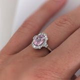 Vintage Inspired Ring Semi Mount w Baguette and Round Diamonds in 14K Gold | Oval Shape | Custom Gemstone Jewelry