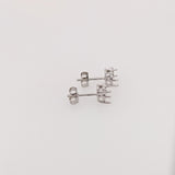 Stud Earrings-Dainty Earrings Semi Mount with Diamond Accents in 14K Solid Gold | Round 5mm - NNJGemstones
