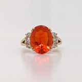 Statement Rings-Statement Trio Diamond Accent Ring Setting in 14K Solid Gold | Oval 10x8 11x9 12x10 | Gemstone Ring | Split Shank | Wide Band | Customizable - NNJGemstones