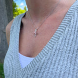 Pendants-Toi et Moi Diamond Pave Pendant Setting in 14K Solid Gold | Round Shape 4mm 4.5mm 5mm | Gemstone Setting | 2 stone Semi Mount | Customizable - NNJGemstones