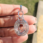 Pendants-Double Diamond Pave Halo Pendant Setting in 14K Solid Gold | Oval Shape 12x10 13x11 14x12 | Art Deco | Statement Necklace | Customizable - NNJGemstones