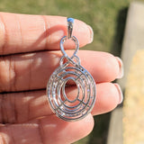 Pendants-Double Diamond Pave Halo Pendant Setting in 14K Solid Gold | Oval Shape 12x10 13x11 14x12 | Art Deco | Statement Necklace | Customizable - NNJGemstones