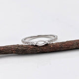 Stackable Rings-Simple East West 14k Solid Gold Marquise Semi Mount | Minimalist | Stackable | 6x3mm 8x4mm | Pave Diamond Band | Delicate Custom Jewelry - NNJGemstones