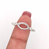 Statement Rings-Bezel Set East West Ring Setting w Diamond Accents in 14K Solid Gold | Marquise Shape 7x5 8x6 9x7 | Minimalistic Ring | Customizable - NNJGemstones