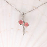 Pendants-Toi et Moi Diamond Pave Pendant Setting in 14K Solid Gold | Round Shape 4mm 4.5mm 5mm | Gemstone Setting | 2 stone Semi Mount | Customizable - NNJGemstones