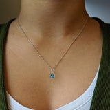 Pendants-Infinity Loop Design Pendant Setting W Natural Diamond Accents in 14K Solid Gold | Oval 7x5 8x6 9x7 12x10 | Gemstone Setting | Customizable - NNJGemstones