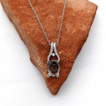 Pendants-Lovely Pendant Setting W Natural Diamond Bail in 14K Solid Gold | Oval Shape 8x6 9x7 10x8 | Gemstone Pendant | Dainty Jewelry | Customizable - NNJGemstones