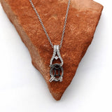Pendants-Lovely Pendant Setting W Natural Diamond Bail in 14K Solid Gold | Oval Shape 8x6 9x7 10x8 | Gemstone Pendant | Dainty Jewelry | Customizable - NNJGemstones